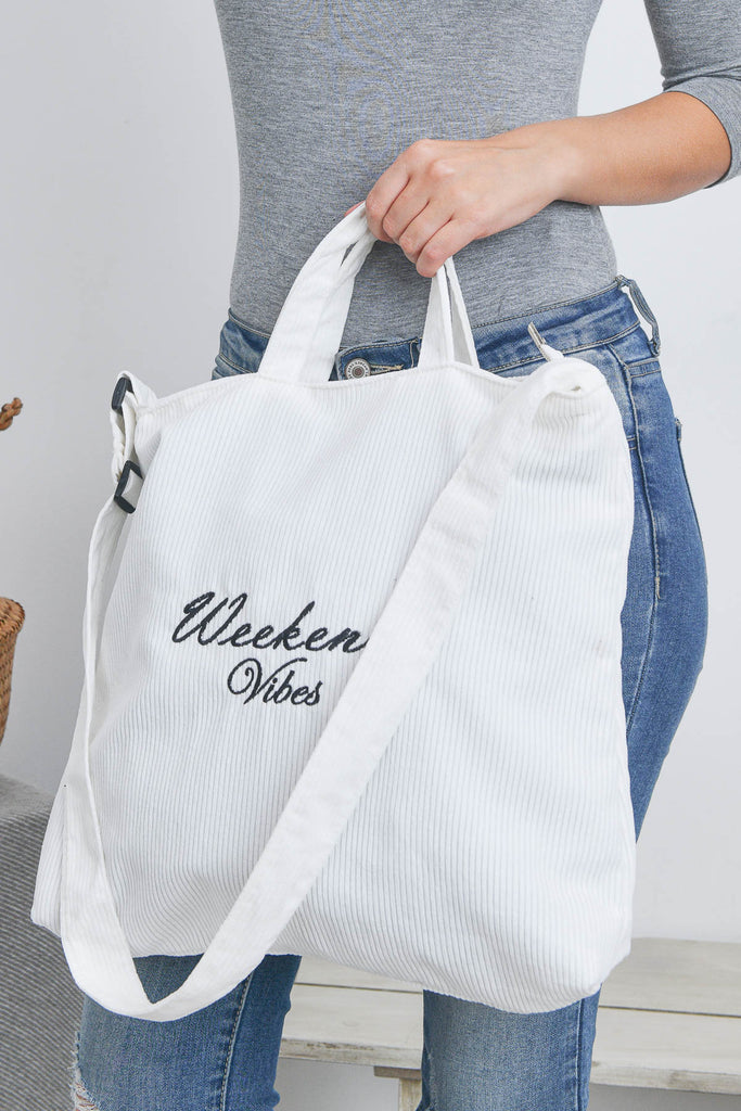 WEEKEND VIBES FASION CROSSBODY SHOULDER TOTE BAG