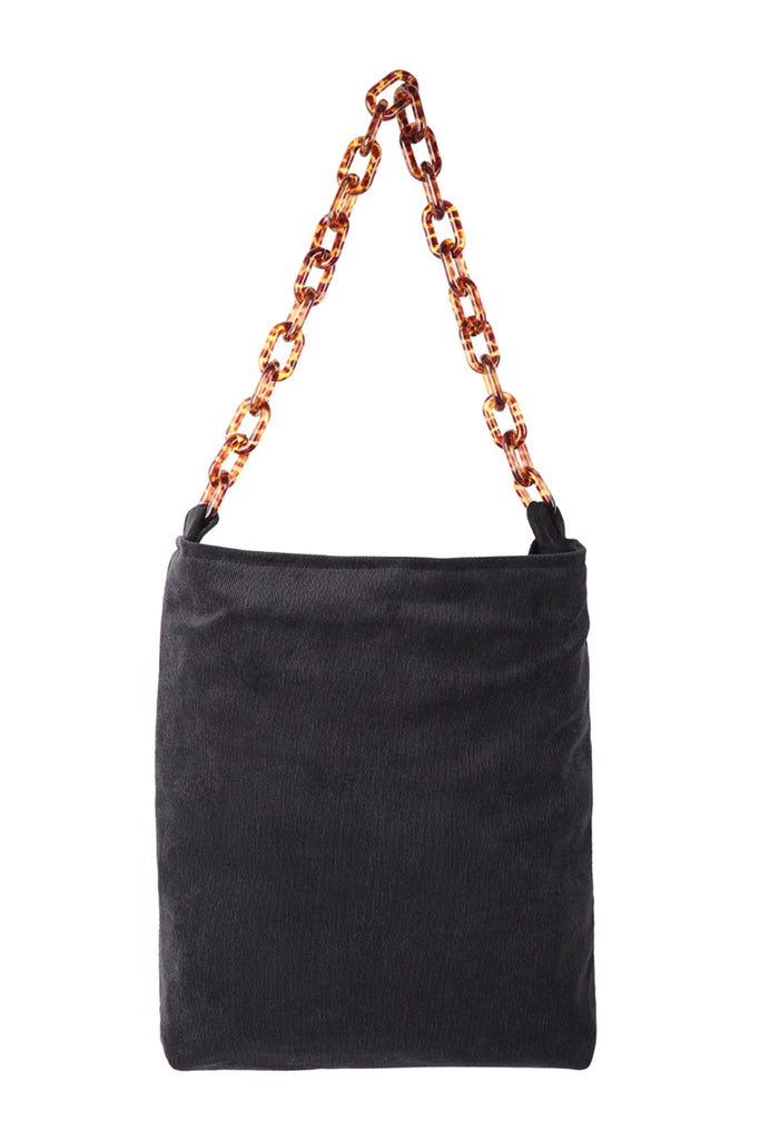 CHAIN HANDLE FASHION TOTE BAG