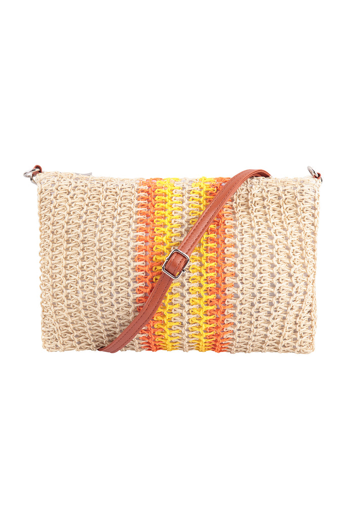 WOMENS FASHION WOVEN CROSSBODY SLING BAG