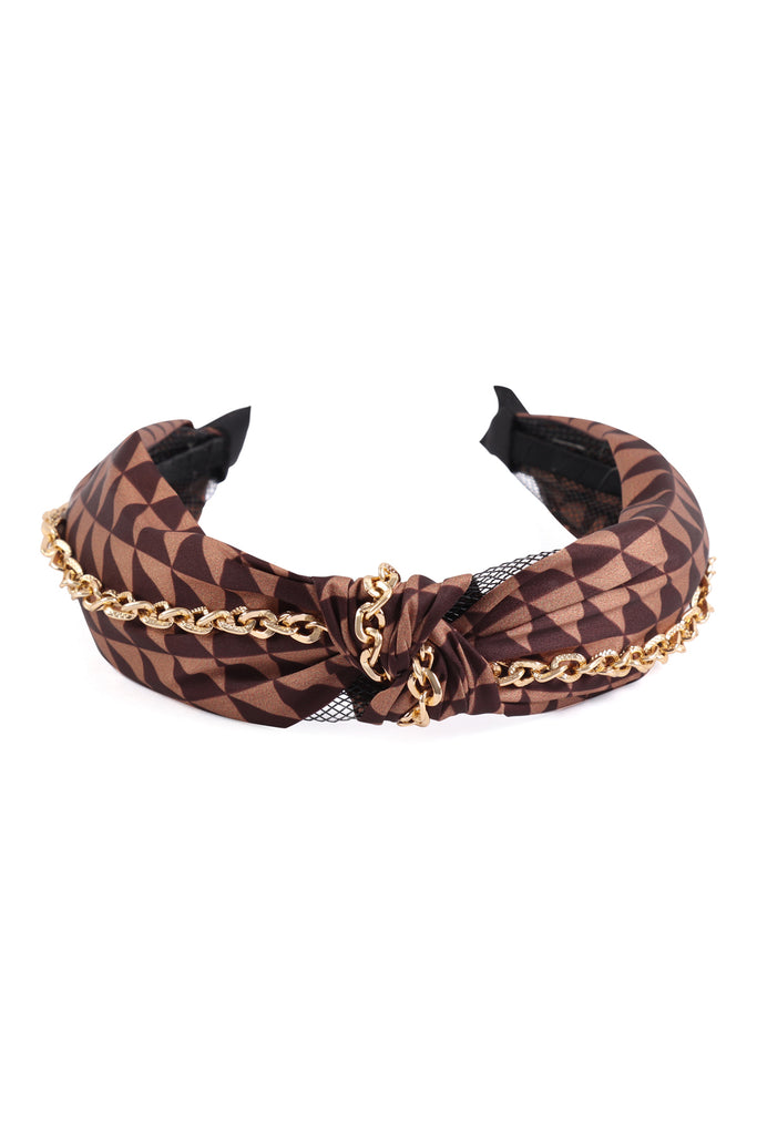 CHEVRON PATTERN WITH CHAIN KNOT HEADBAND