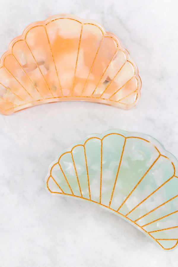 HDH3294 - SEASHELLS HAIR CLAW CLIP