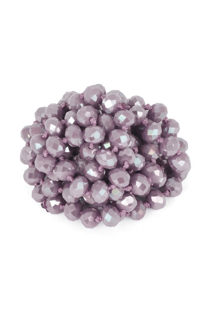 60" LONG KNOTTED GLASS BEADS NECKLACE