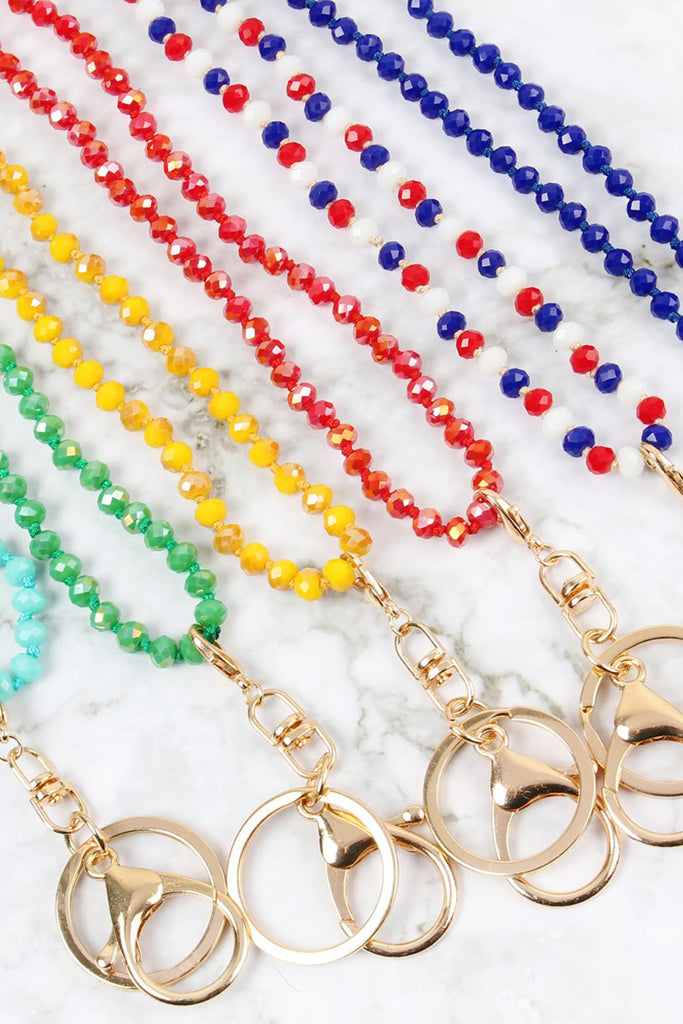 GLASS BEADS LANYARD NECKLACE
