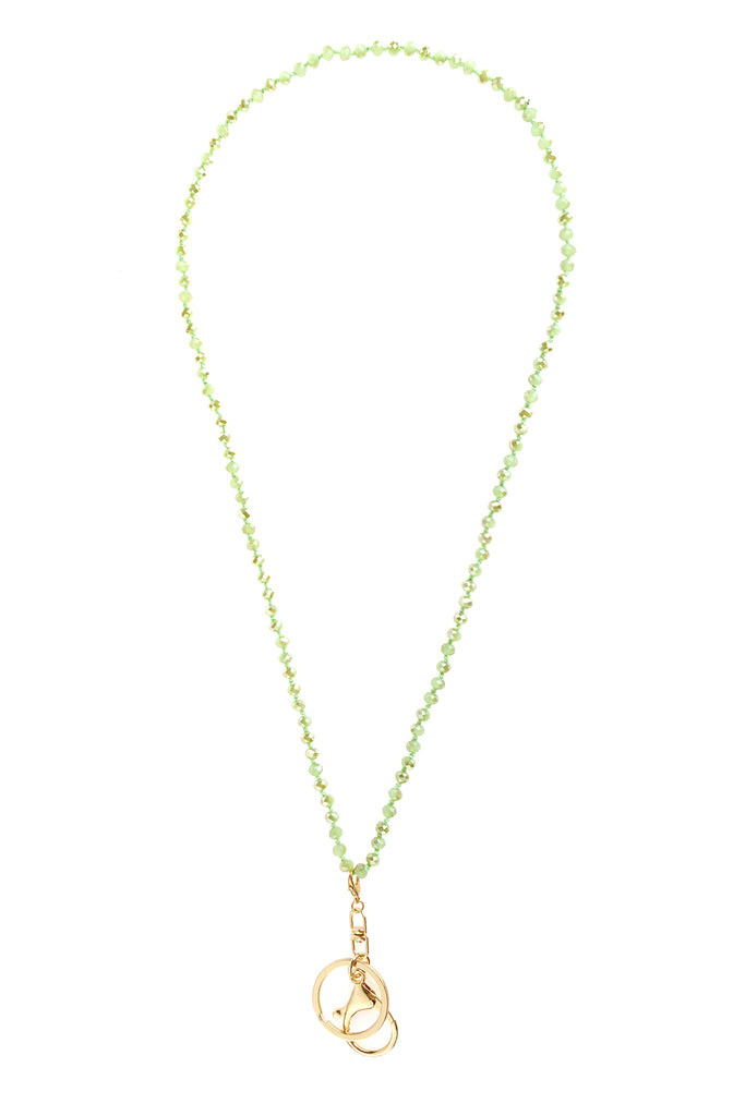 GLASS BEADS LANYARD NECKLACE