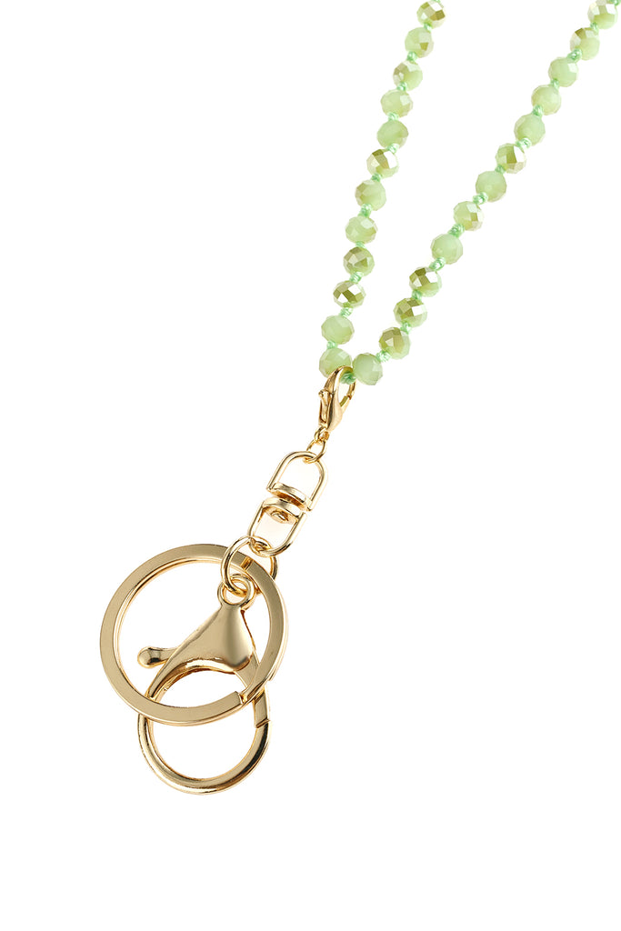 GLASS BEADS LANYARD NECKLACE
