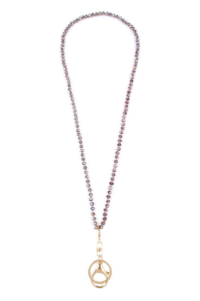 GLASS BEADS LANYARD NECKLACE