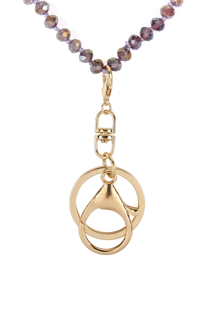 GLASS BEADS LANYARD NECKLACE