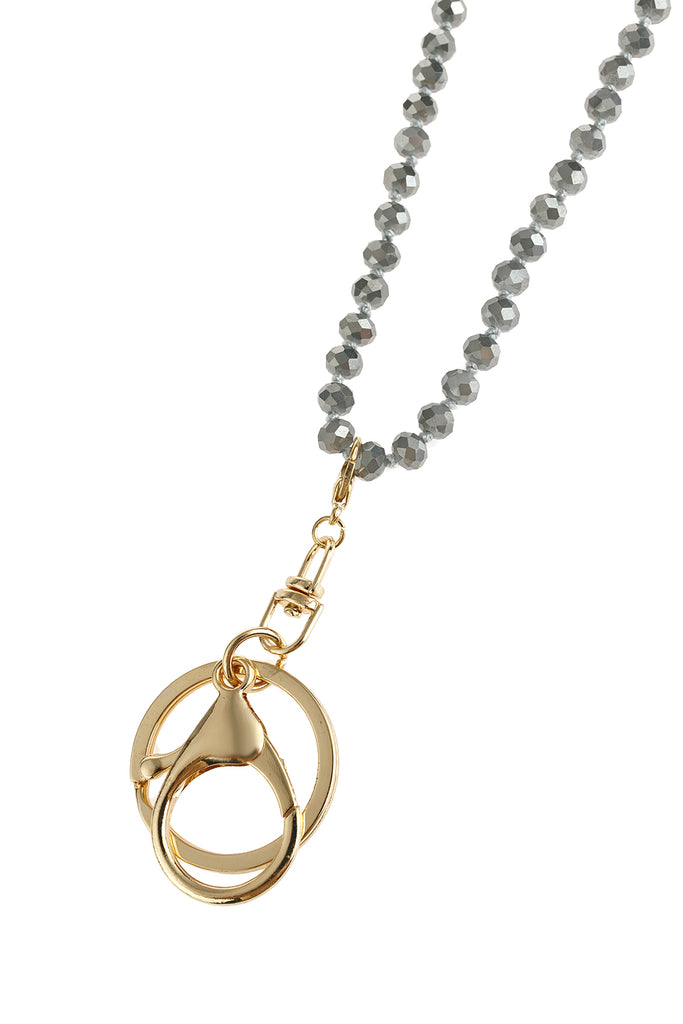 GLASS BEADS LANYARD NECKLACE