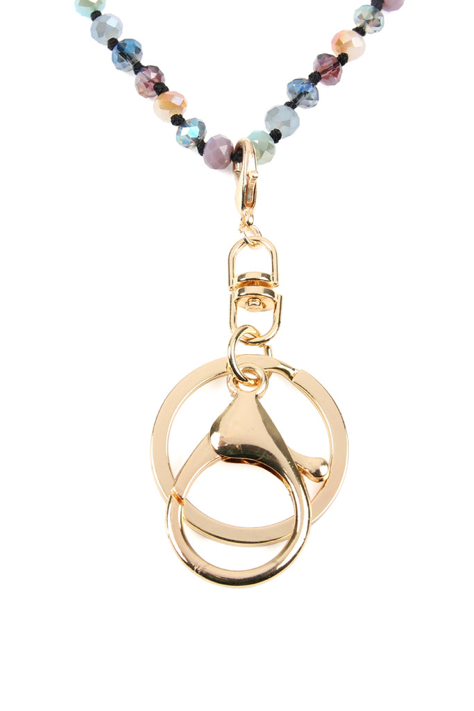 GLASS BEADS LANYARD NECKLACE