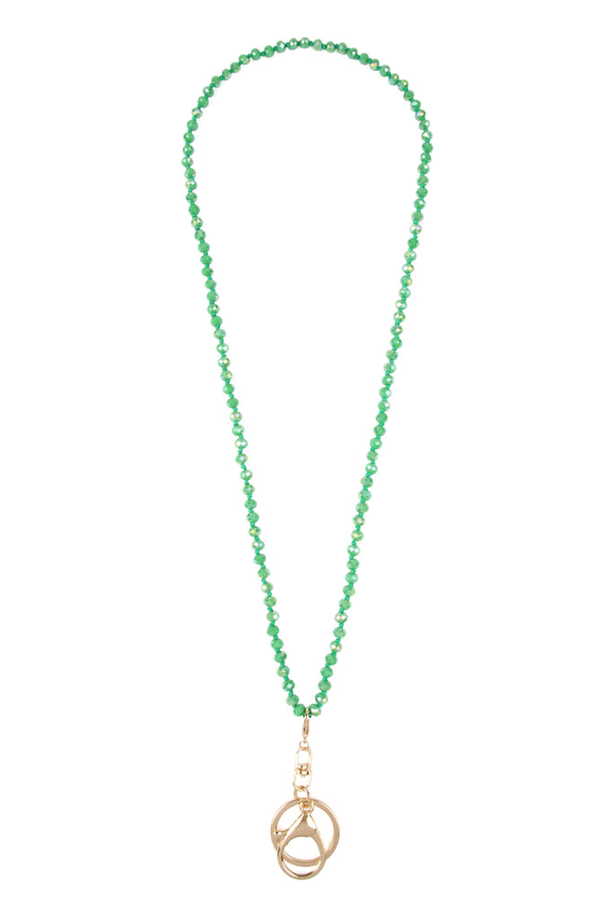 GLASS BEADS LANYARD NECKLACE