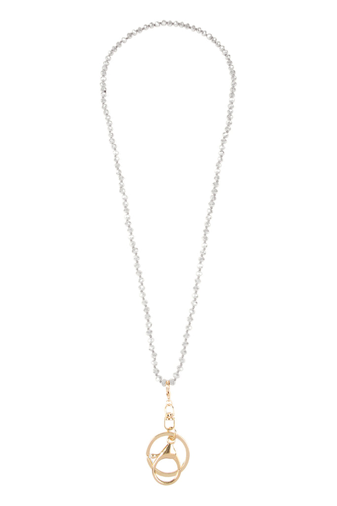 GLASS BEADS LANYARD NECKLACE