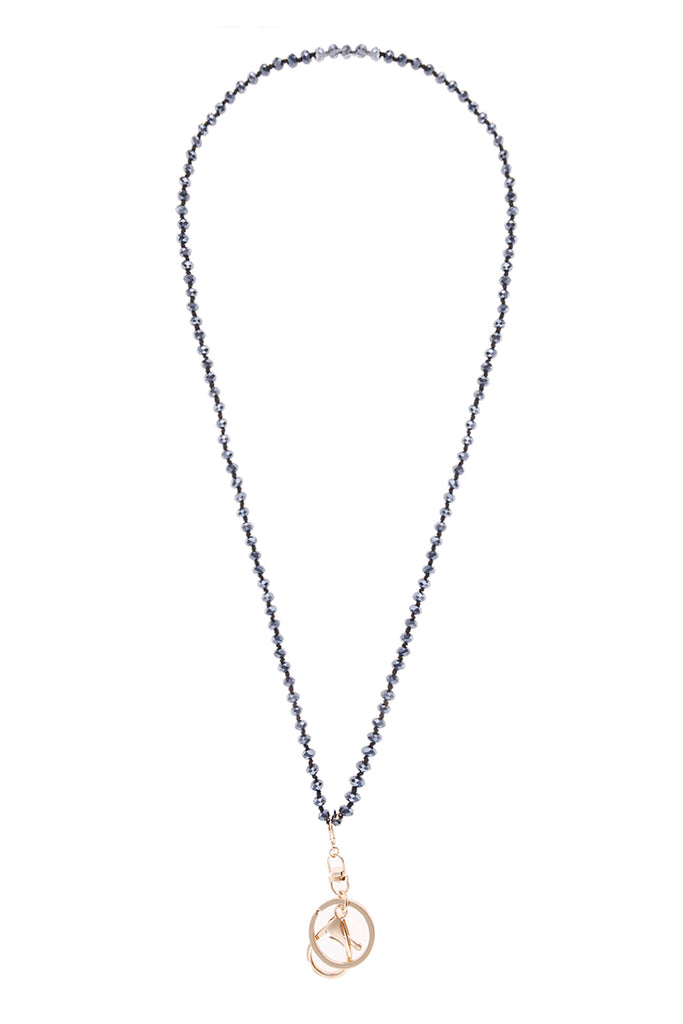 GLASS BEADS LANYARD NECKLACE