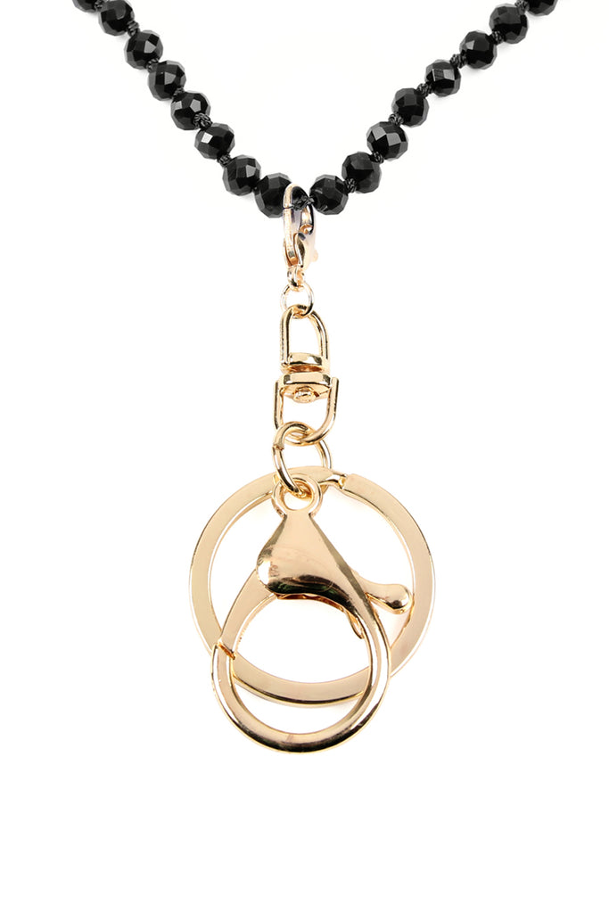 GLASS BEADS LANYARD NECKLACE