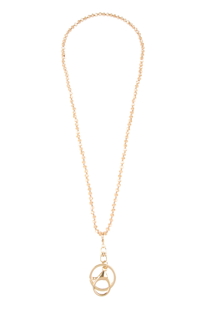 GLASS BEADS LANYARD NECKLACE