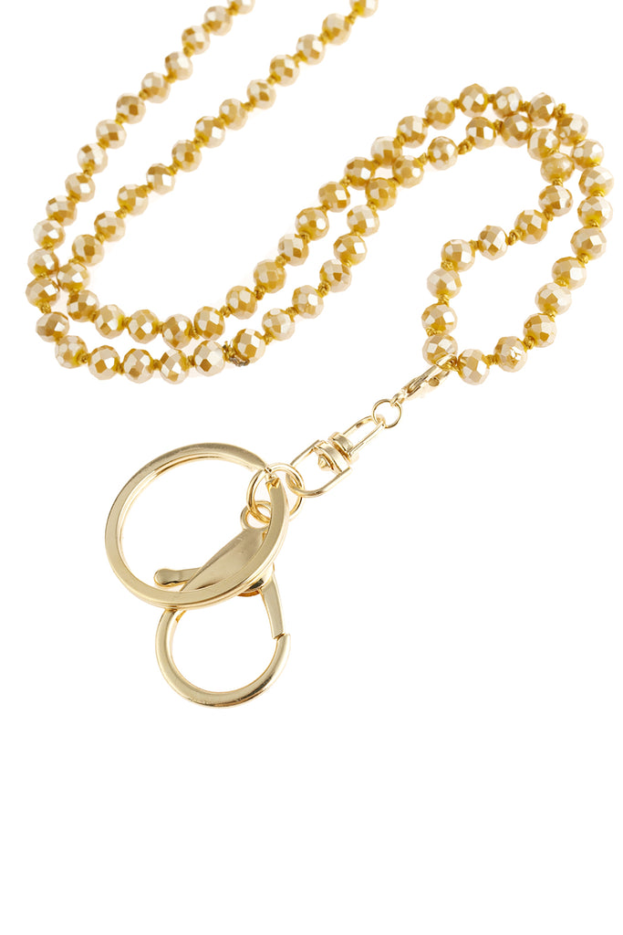 GLASS BEADS LANYARD NECKLACE