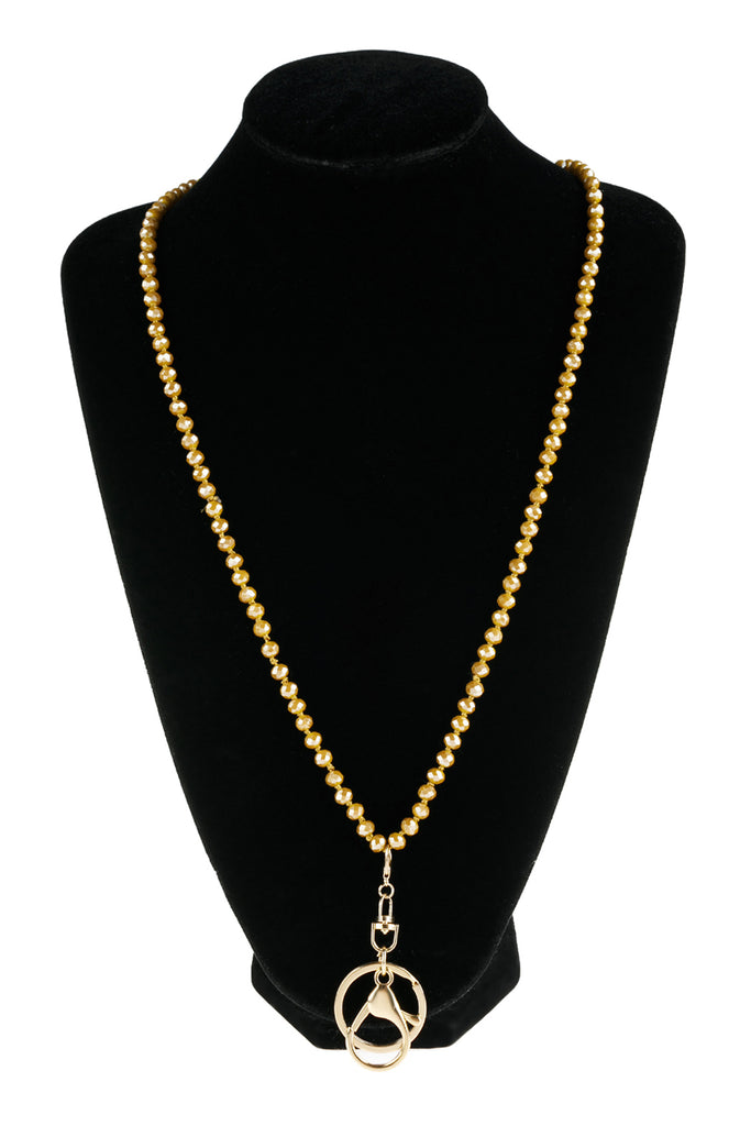 GLASS BEADS LANYARD NECKLACE