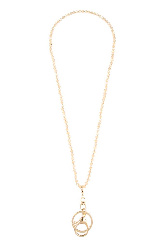 GLASS BEADS LANYARD NECKLACE