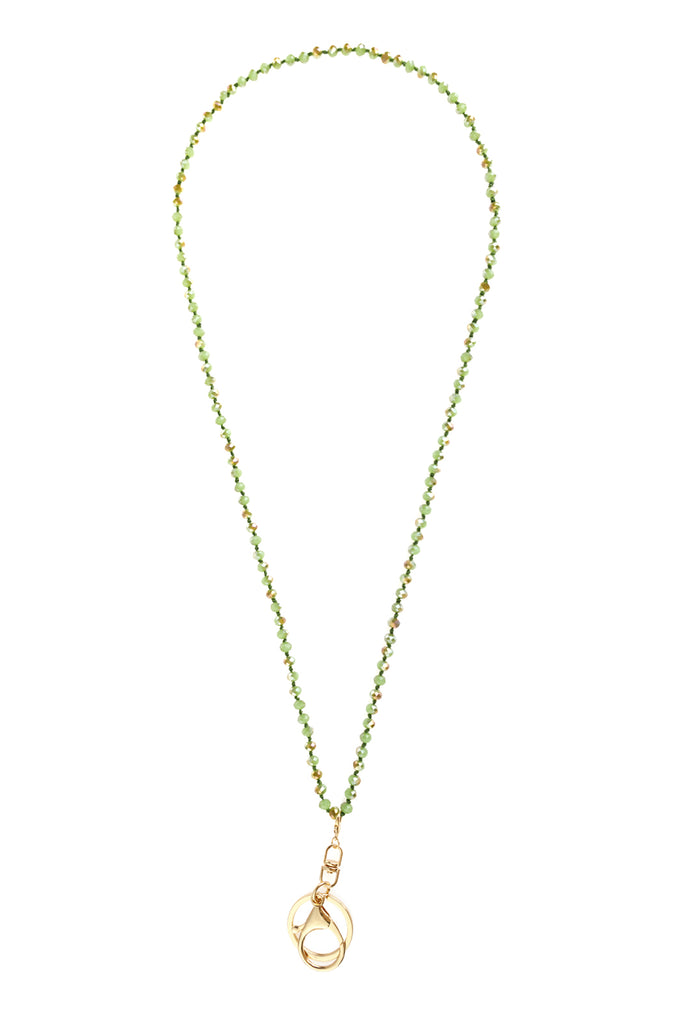 GLASS BEADS LANYARD NECKLACE