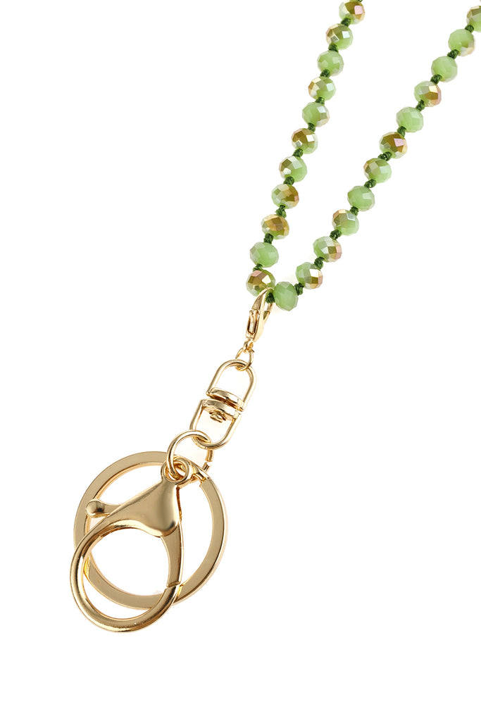 GLASS BEADS LANYARD NECKLACE