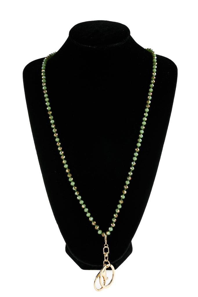 GLASS BEADS LANYARD NECKLACE