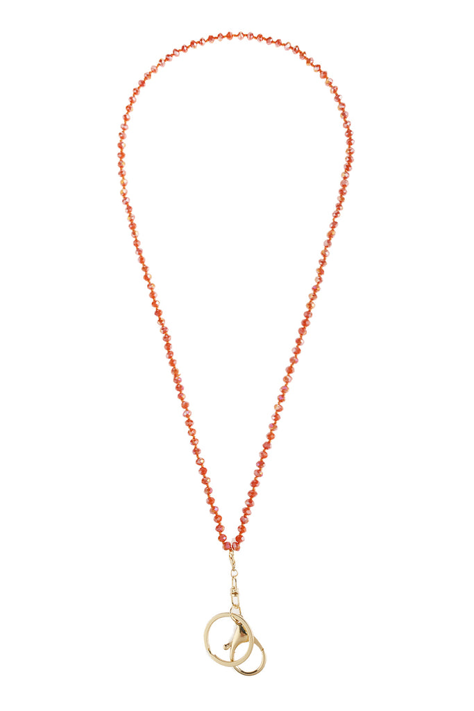 GLASS BEADS LANYARD NECKLACE