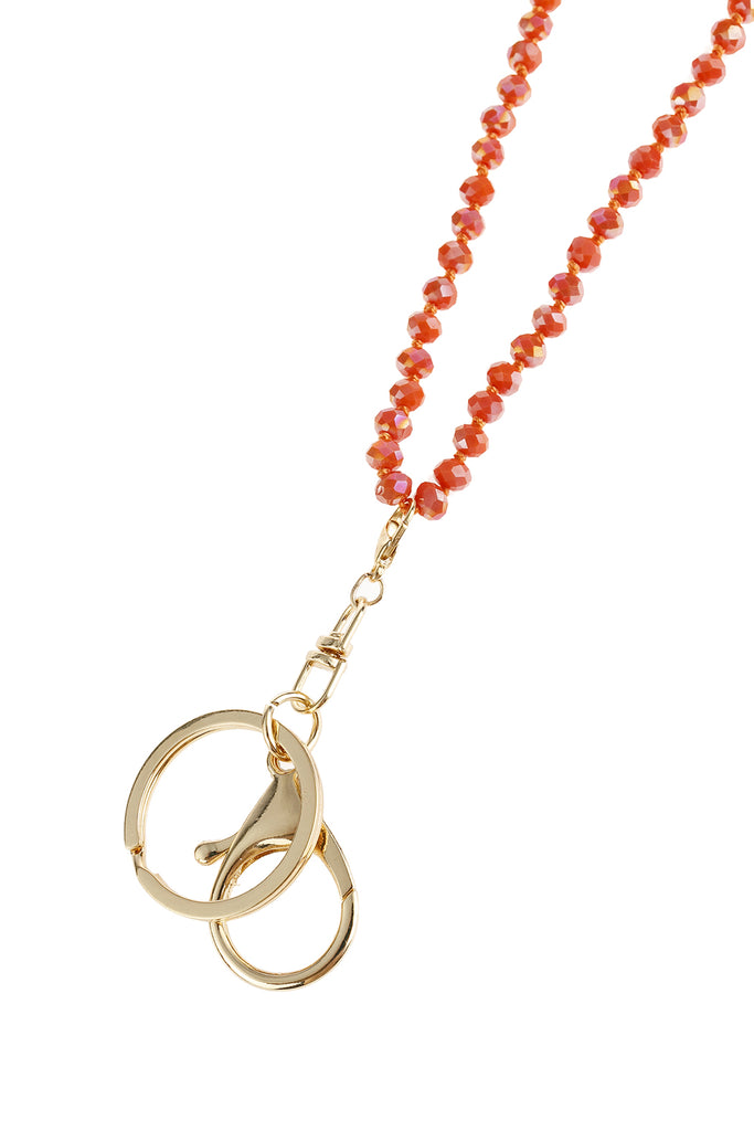 GLASS BEADS LANYARD NECKLACE