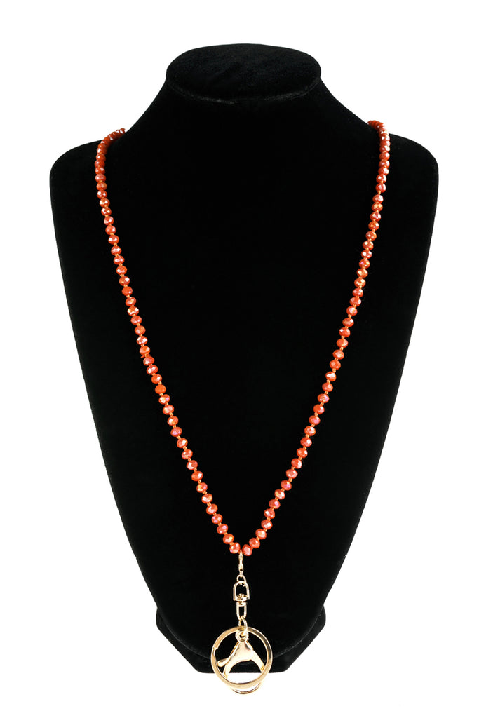 GLASS BEADS LANYARD NECKLACE
