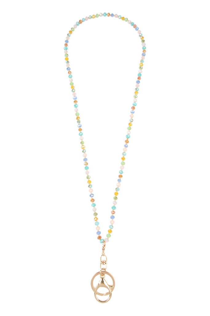 GLASS BEADS LANYARD NECKLACE