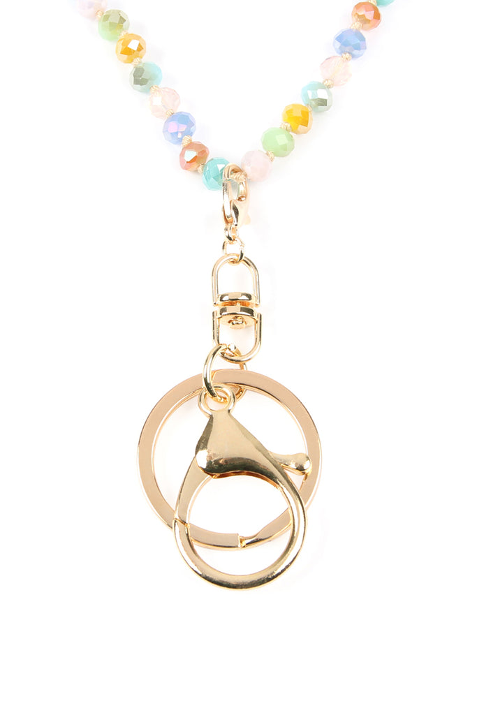 GLASS BEADS LANYARD NECKLACE