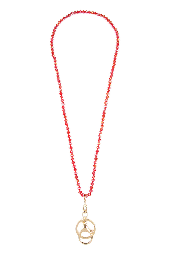 GLASS BEADS LANYARD NECKLACE