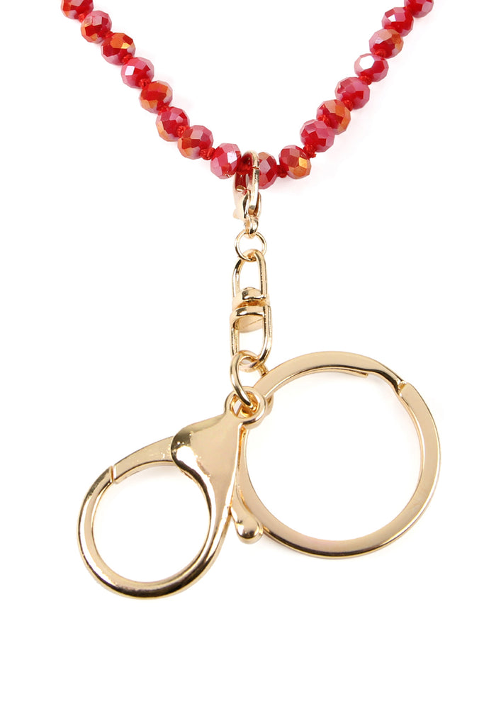 GLASS BEADS LANYARD NECKLACE