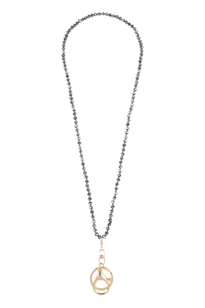 GLASS BEADS LANYARD NECKLACE