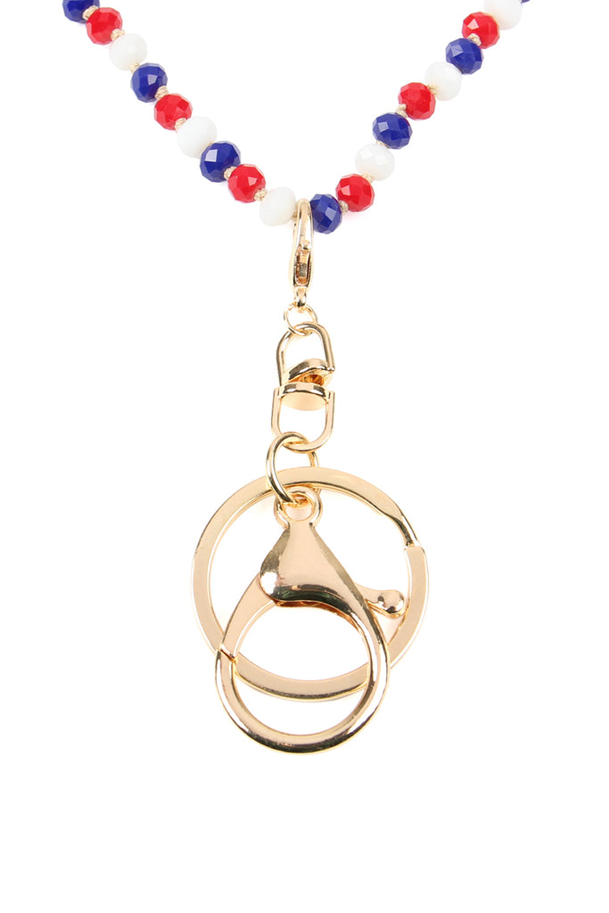 GLASS BEADS LANYARD NECKLACE