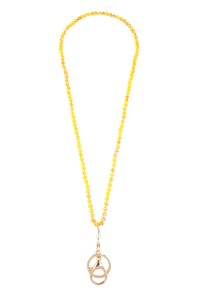 GLASS BEADS LANYARD NECKLACE