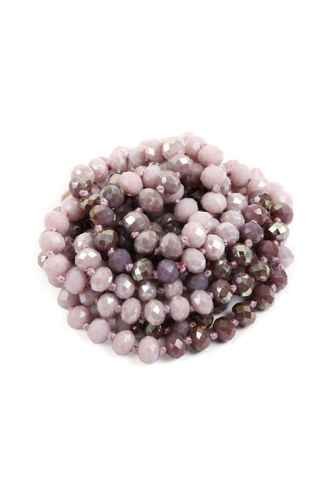 HDN2496 - MULTI TONE GLASS BEADS NECKLACE