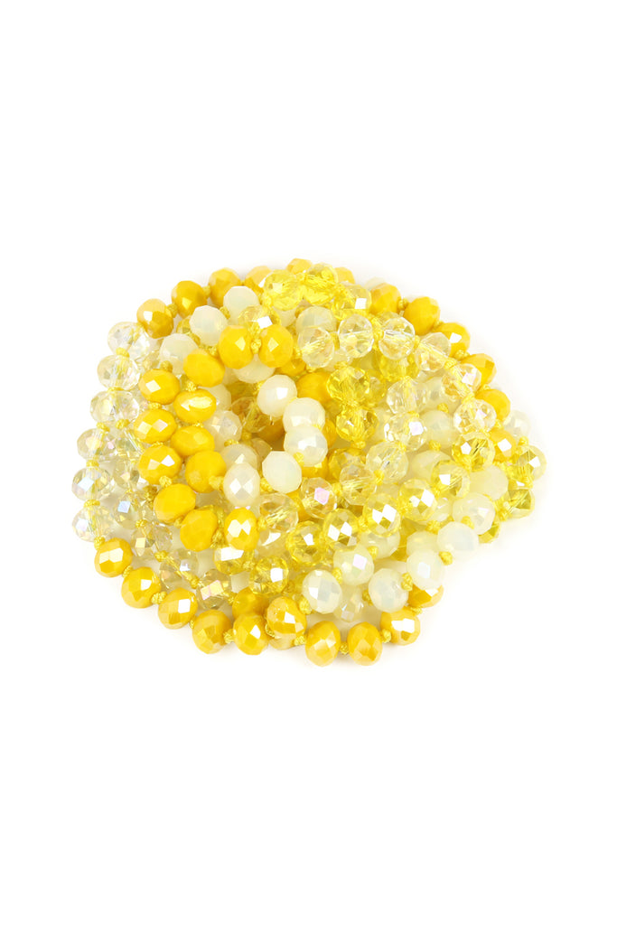HDN2496 - MULTI TONE GLASS BEADS NECKLACE