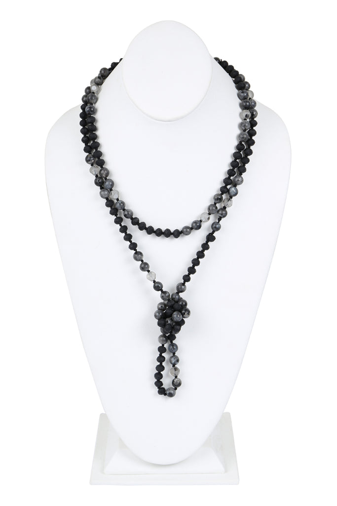 HDN2526 - LONGLINE HAND KNOTTED NECKLACE