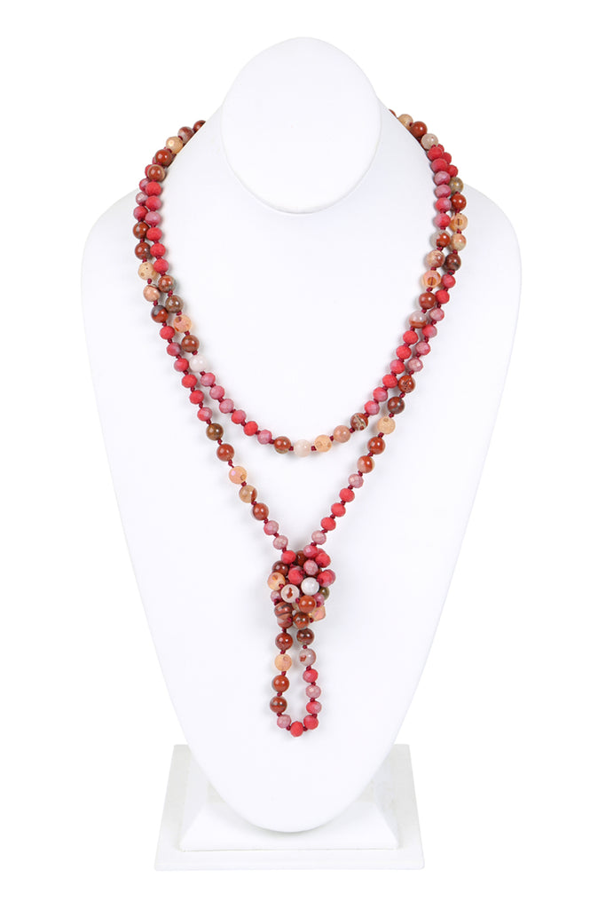 HDN2526 - LONGLINE HAND KNOTTED NECKLACE