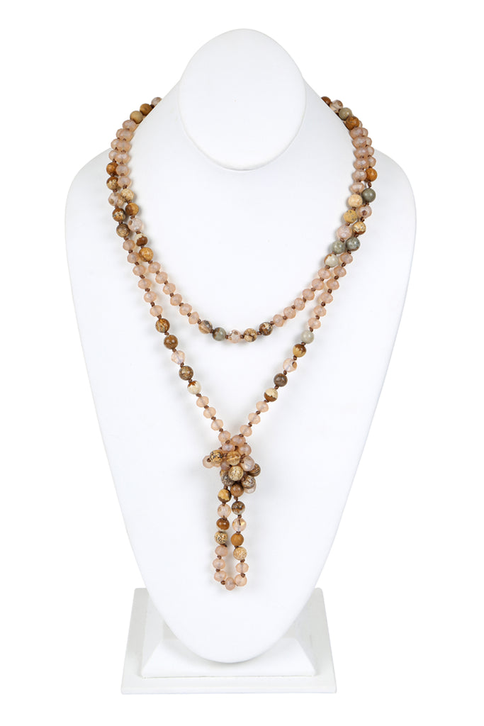 HDN2526 - LONGLINE HAND KNOTTED NECKLACE