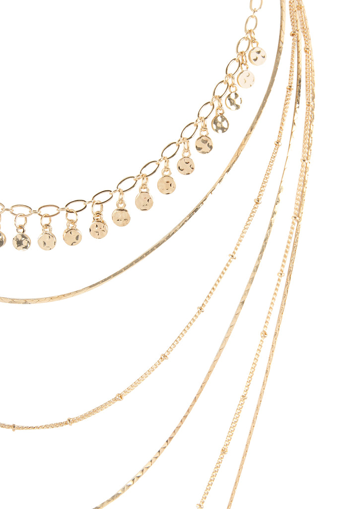 HDN2640 - DELICATE LAYER NECKLACES - Riah Fashion