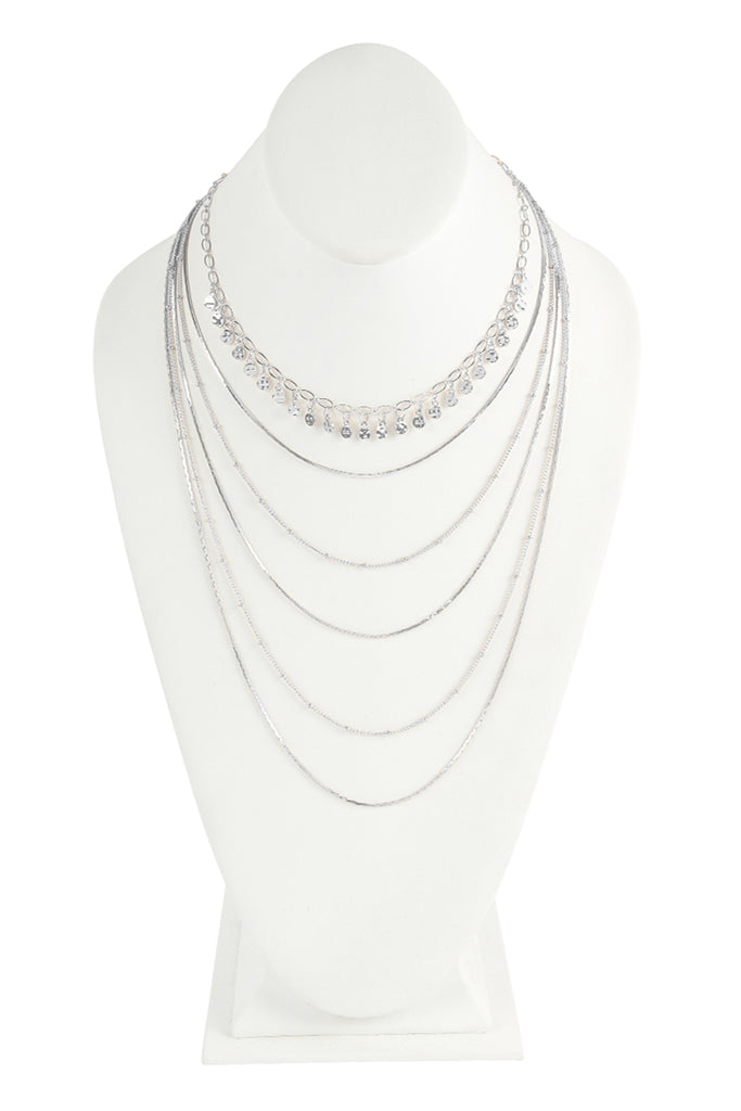 HDN2640 - DELICATE LAYER NECKLACES - Riah Fashion