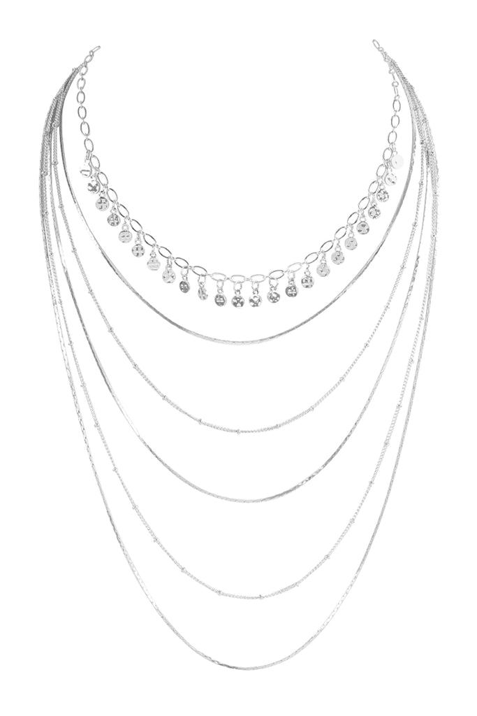 HDN2640 - DELICATE LAYER NECKLACES - Riah Fashion