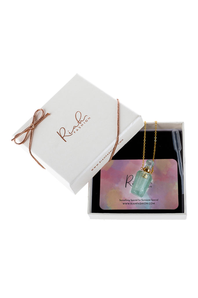 NATURAL STONE HEXAGON CRYSTAL PENDANT  NECKLACE