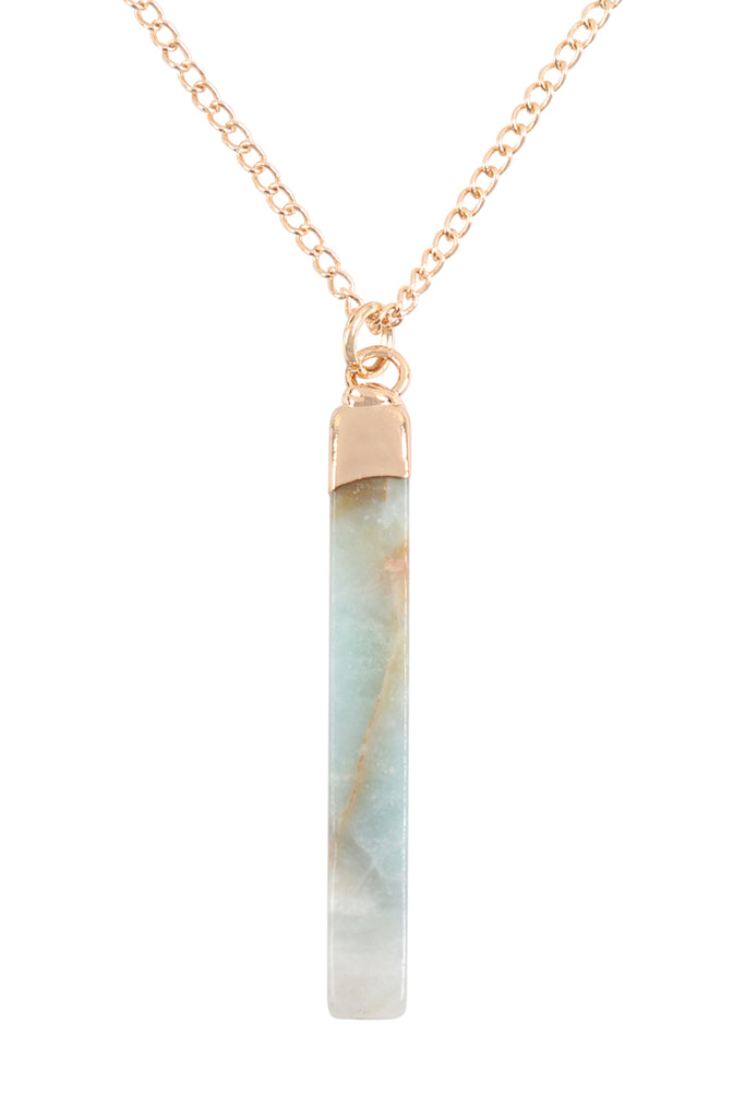 BAR STONE PENDANT NECKLACE