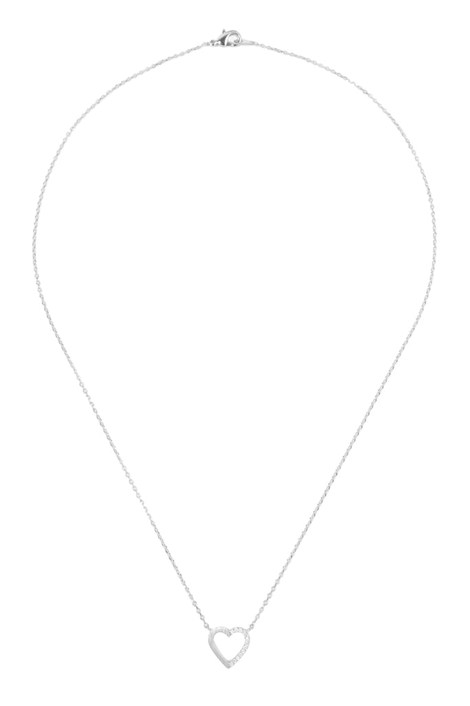Heart Crystal Pave Necklace