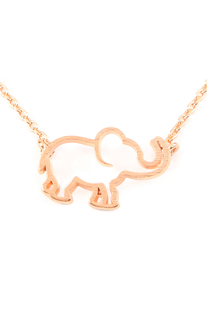 HDNC3N82 - ELEPHANT CAST PENDANT NECKLACE