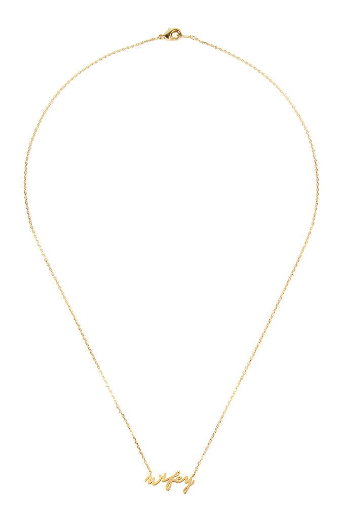 Cast "Wifey" Pave Necklace