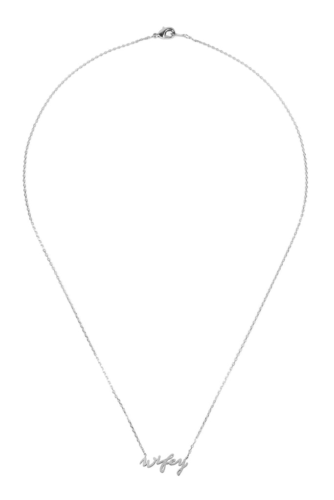 Cast "Wifey" Pave Necklace
