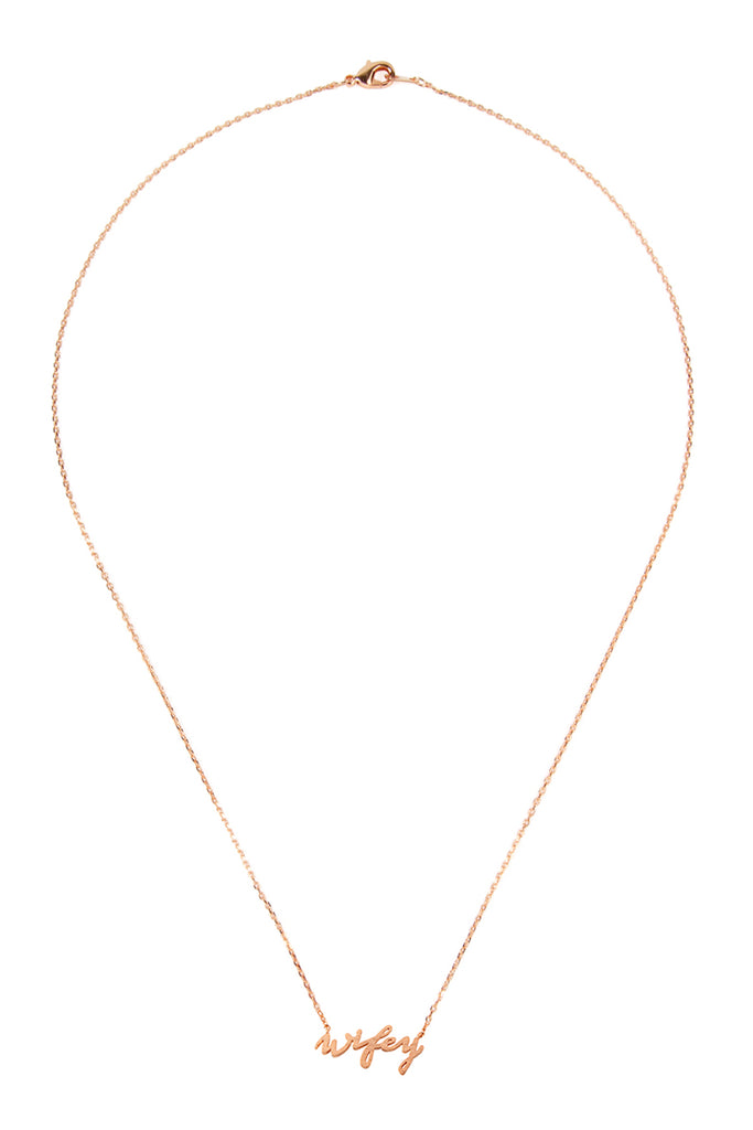 Cast "Wifey" Pave Necklace