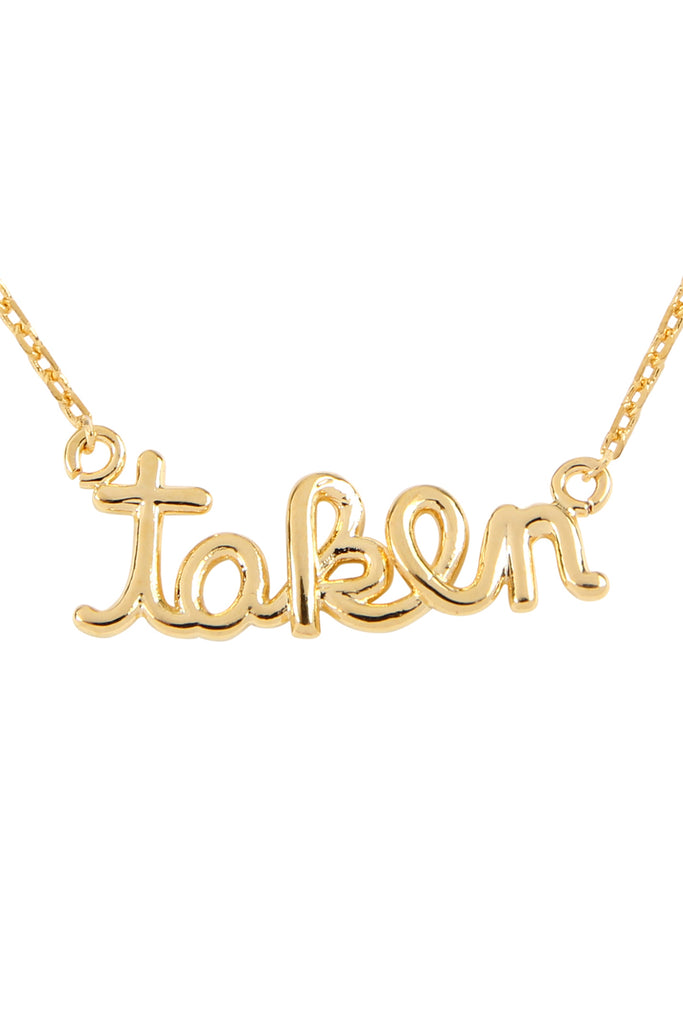 HDNC4N24 - "TAKEN" CAST PENDANT NECKLACE